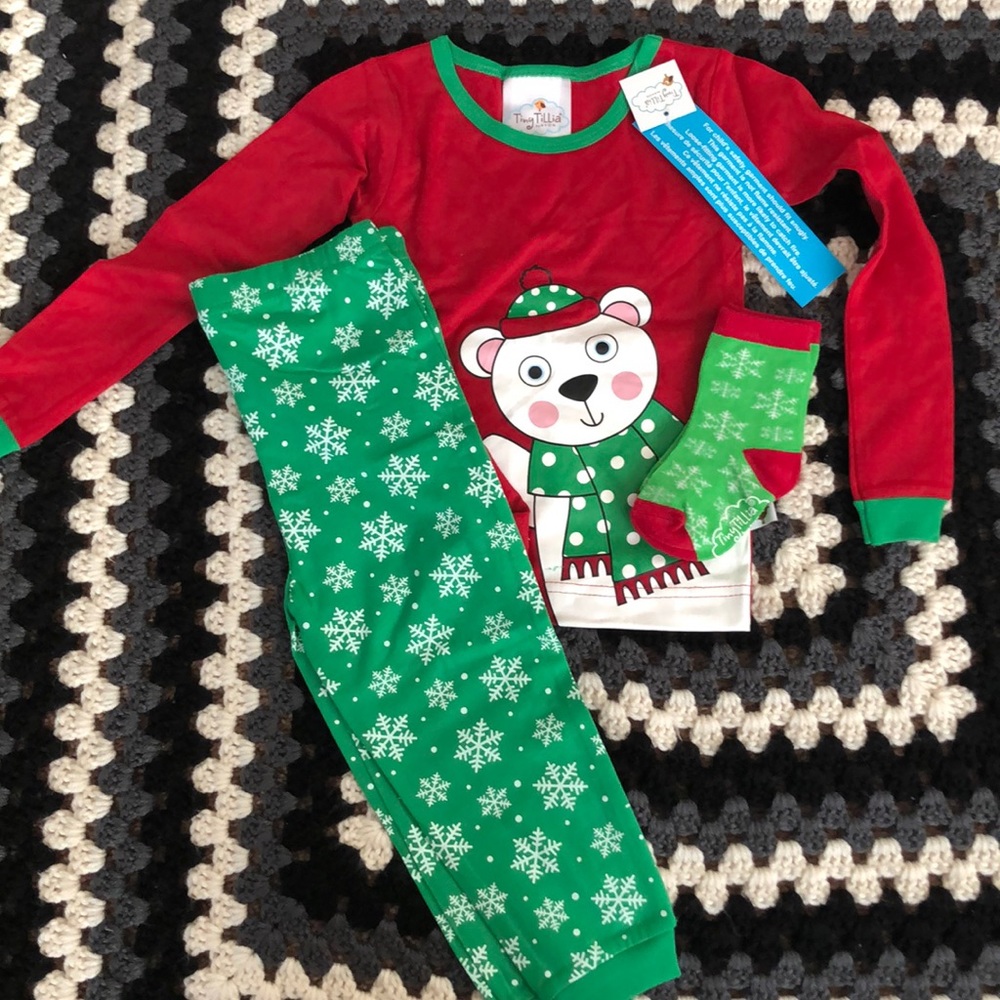 NWT TINY Tillia 3 piece pajamas